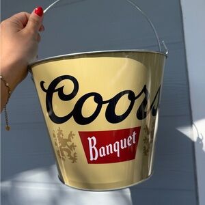 Coors Banquet Metal Ice Bucket